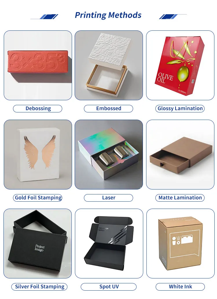 Caja de extremo reverso personalizada para cosméticos especiales