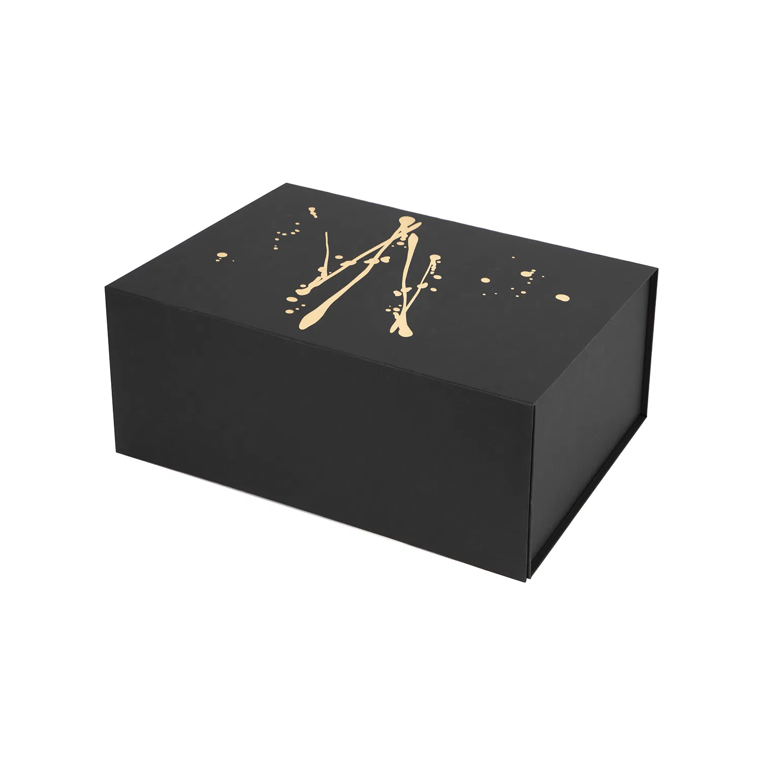 Diseño de tinta dorada en acuarela, caja de regalo plegable gruesa y resistente, caja de embalaje de papel, caja de cartón, caja de papel personalizada