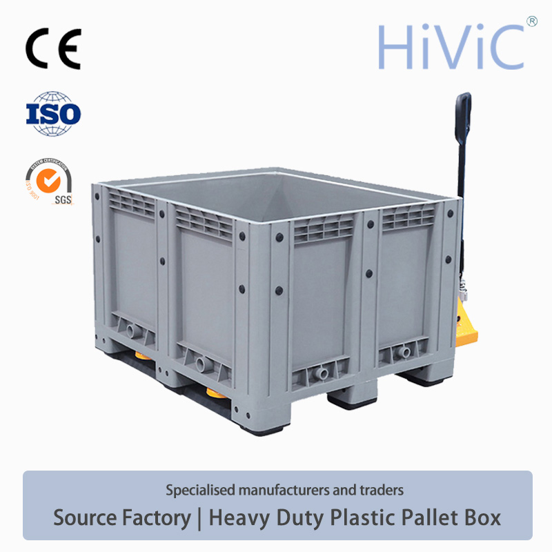Caja de palet de acero metálico plegable y bloqueable para embalaje industrial de productos químicos colapsable