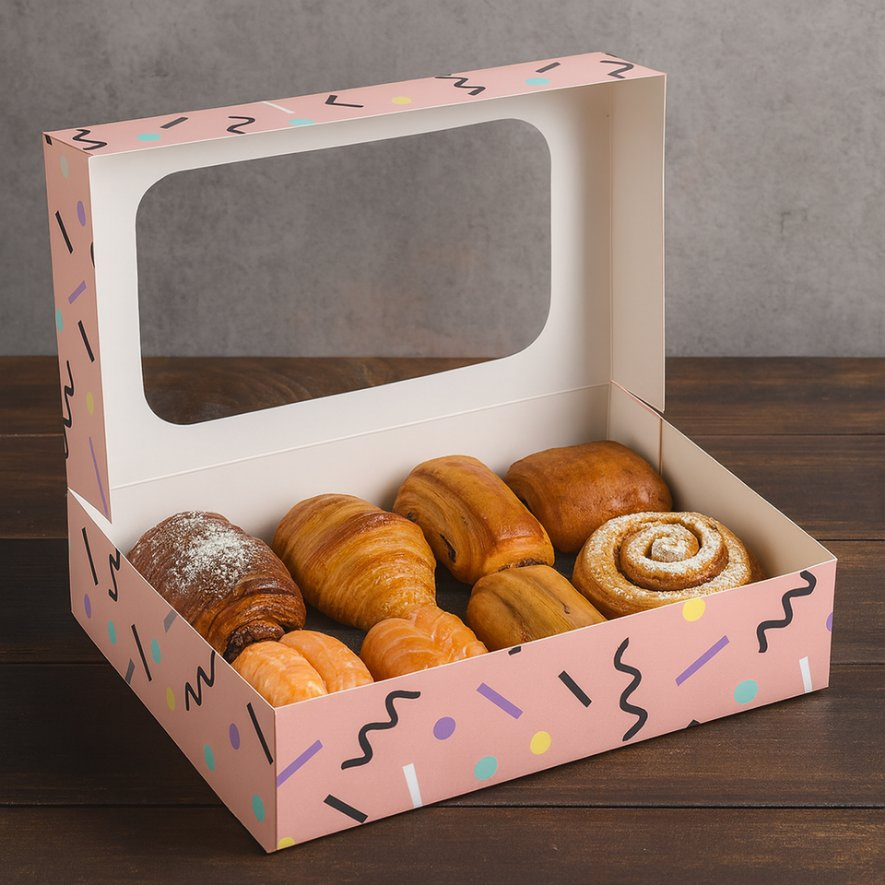 Caja de chocolate kraft ecológica con logo, caja de embalaje de alimentos reciclable