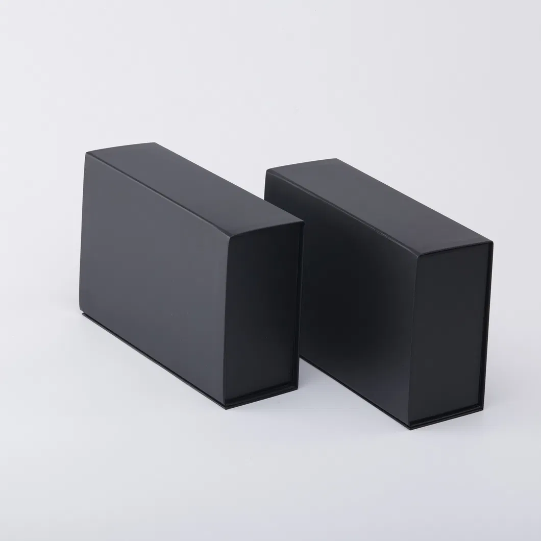 Caja de embalaje personalizada a granel de fábrica, caja de regalo plegable de cosméticos, caja de cartón negra y blanca, cartón plegable