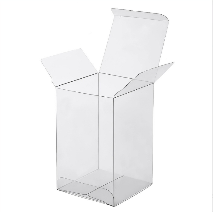 Caja de regalo personalizada de materiales reciclados Pet/PVC de fábrica en Shanghái, caja de plástico completamente transparente para uso de regalos de pegatinas