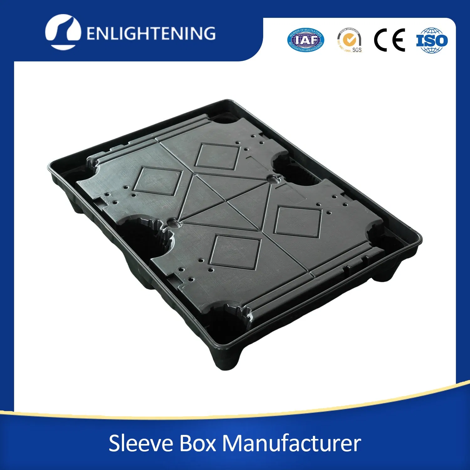 Caja de embalaje plástica retornable personalizada de alta calidad industrial con resistencia a los UV volumen 800L con puerta de acceso