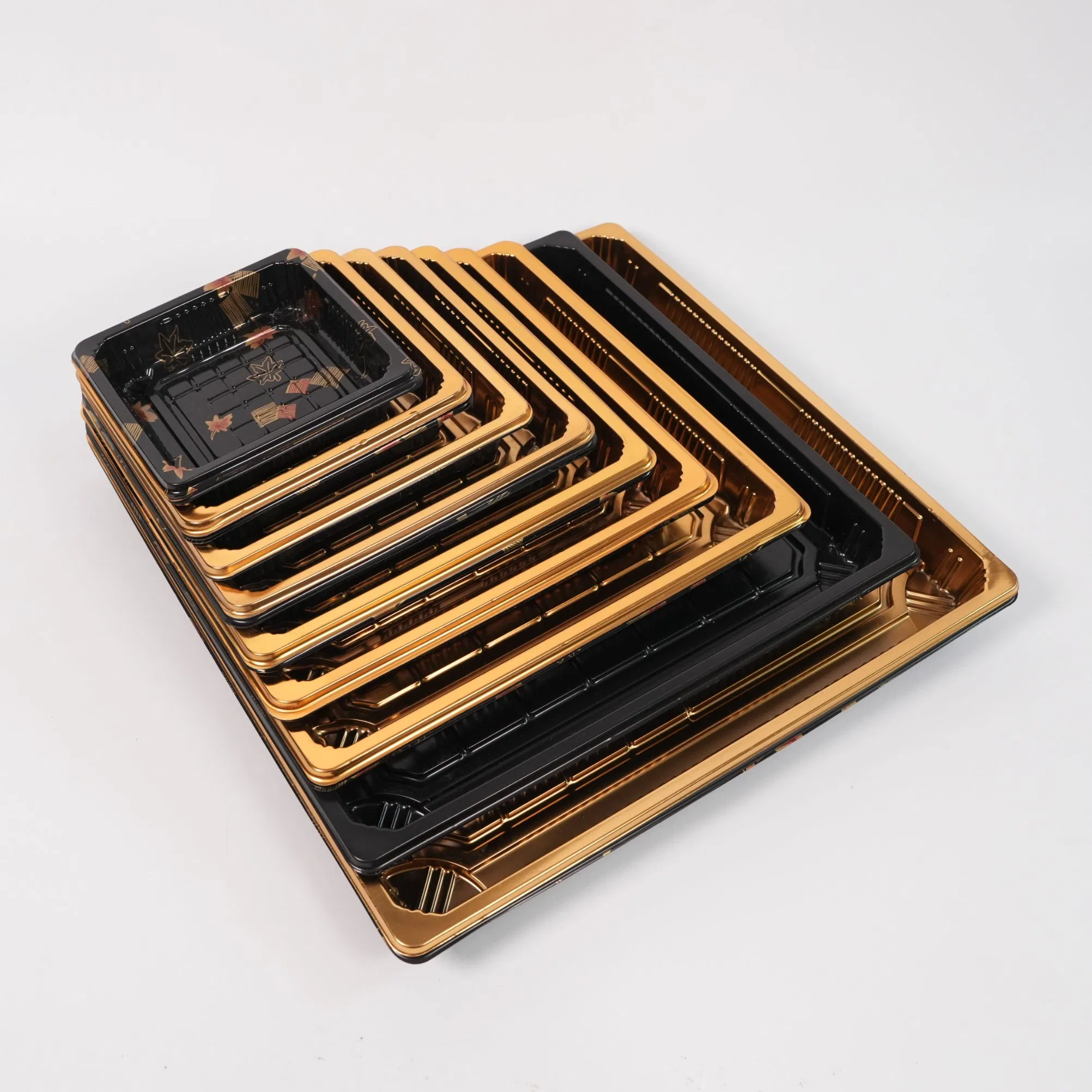 Caja de embalaje de plástico desechable al por mayor para pasteles, sushi y comida para llevar