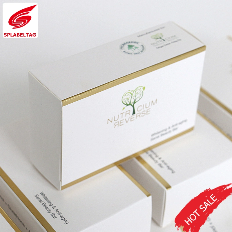 Embalaje de regalo de lujo personalizado para perfumes, cosméticos, medicamentos, botellas de vidrio de aceite esencial, caja de cartón de papel kraft corrugado plegable