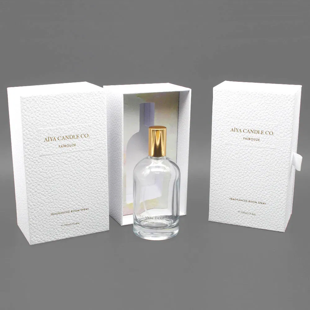 Caja de cajón blanca personalizada para perfume/atomizador de aceite de perfume, muestra gratuita de embalaje de cartón para uso industrial en cosméticos