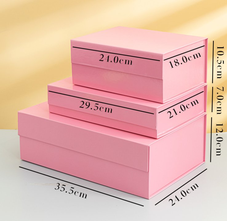 Caja de cartón cosmético de San Valentín, bolígrafo hecho a mano, impresión de cinta personalizada, caja de cartón plegable para joyas, ropa, caja de papel magnética plegable para regalos de boda, fiesta y festival