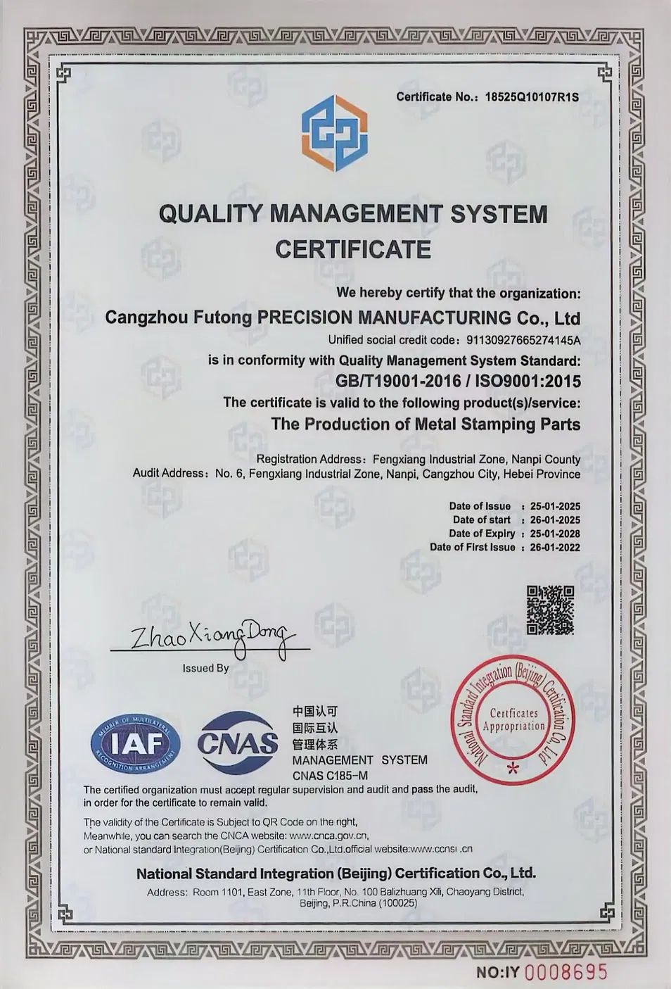 Certificado ISO