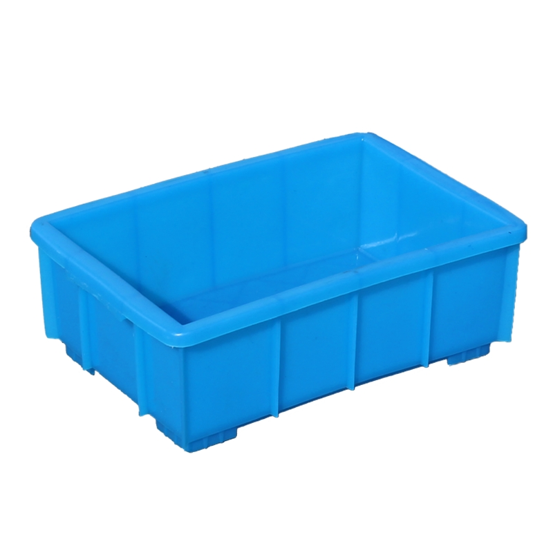 Caja plástica apilable y anidada, embalaje retornable directo de fábrica, crate de uso industrial
