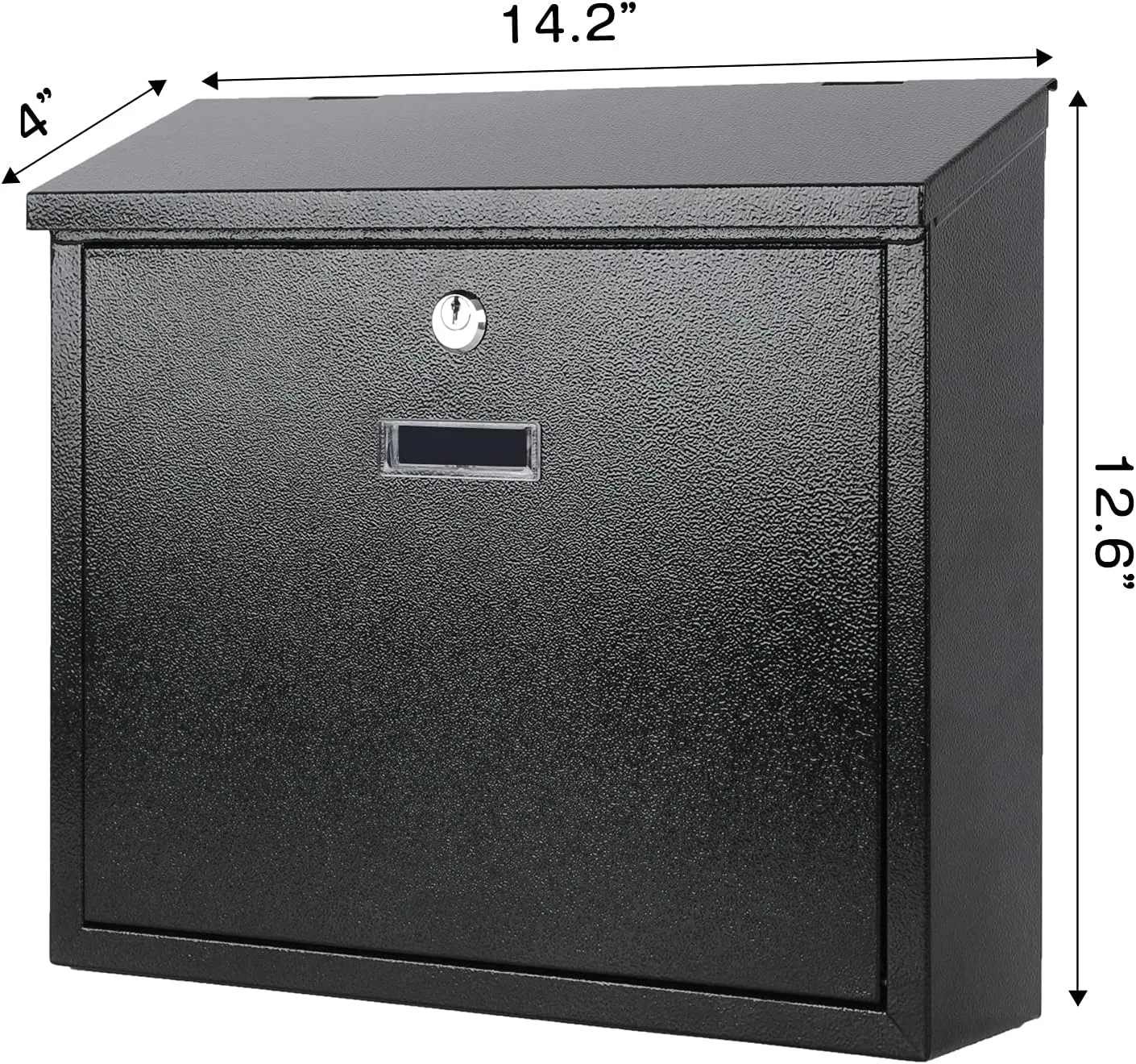 Caja de correo metálica de pared naranja personalizada con cerradura