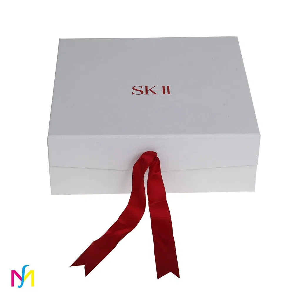 Caja de regalo de lujo plegable de papel con cierre magnético personalizado