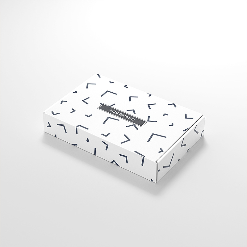 Caja de embalaje de papel corrugado rectangular para envío de zapatos impresos con logotipo reciclable personalizado