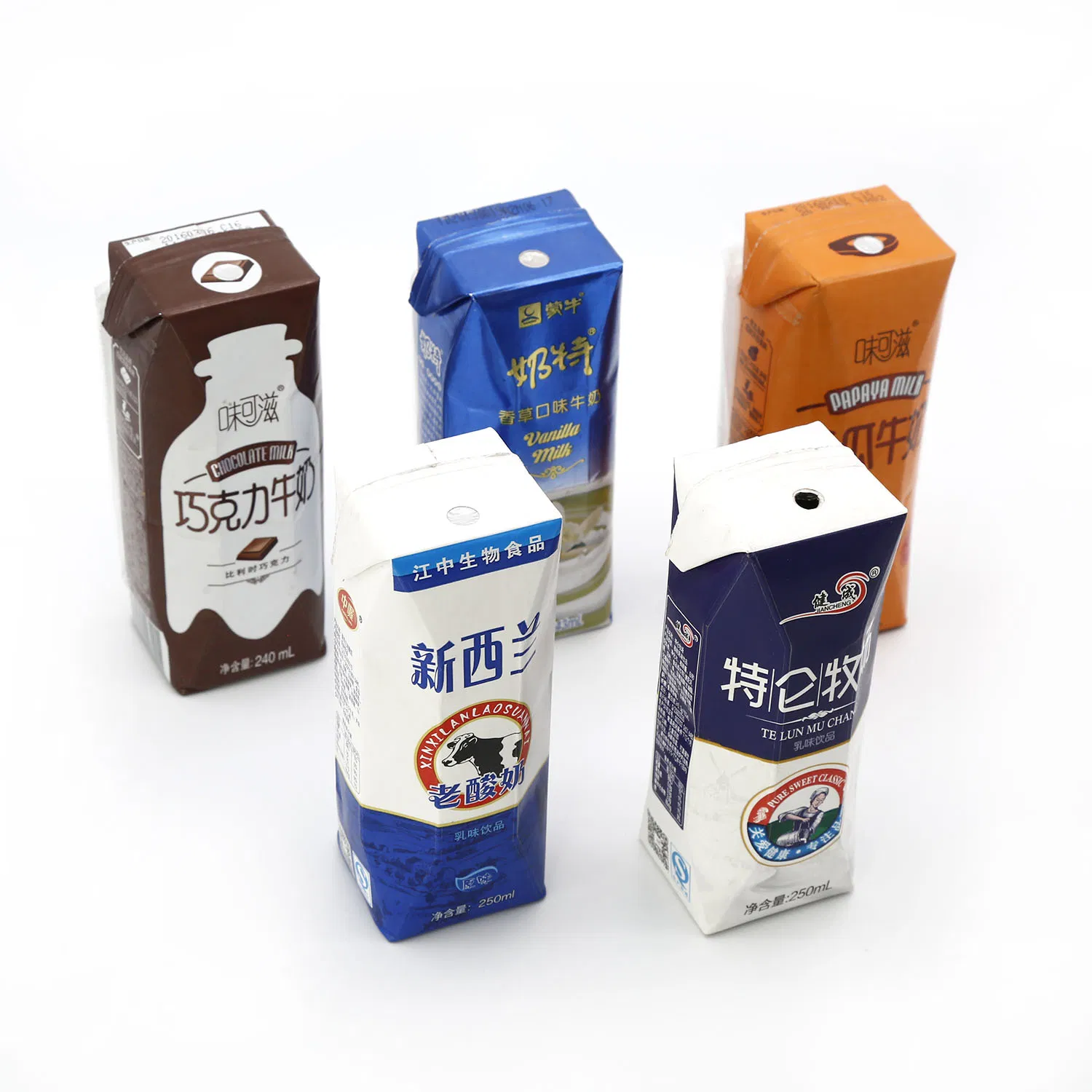 Caja de cartón de ladrillo de embalaje de papel aséptico industrial con logo personalizado, impresión a color
