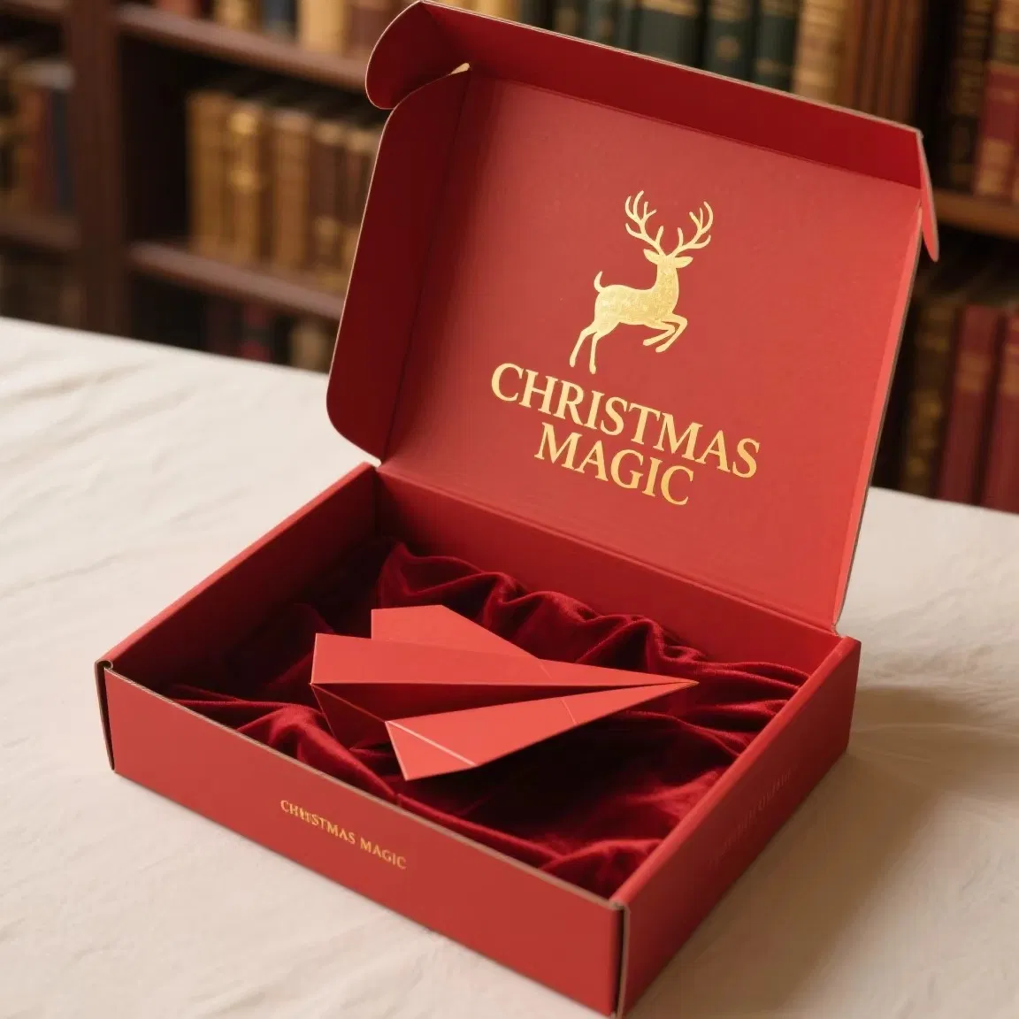 Caja de cartón corrugado para festivales, especialmente diseñada para envolver regalos navideños de temporada