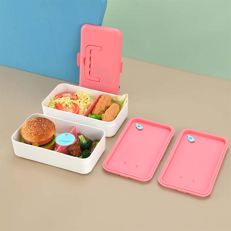 Conjunto de Bento de Alta Calidad OEM ODM de Doble Compartimento para Preparación de Comidas, A Prueba de Lavavajillas y Libre de BPA, Calidad de Exportación con Caja de Embalaje Personalizada