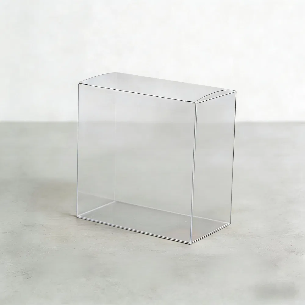 Caja de regalo personalizada de materiales reciclados Pet/PVC de fábrica en Shanghái, caja de plástico completamente transparente para uso de regalos de pegatinas