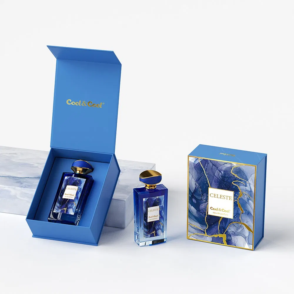 Caja de cartón personalizada para logotipo, lujosa, para perfumes, con imán, embalaje de papel para regalo