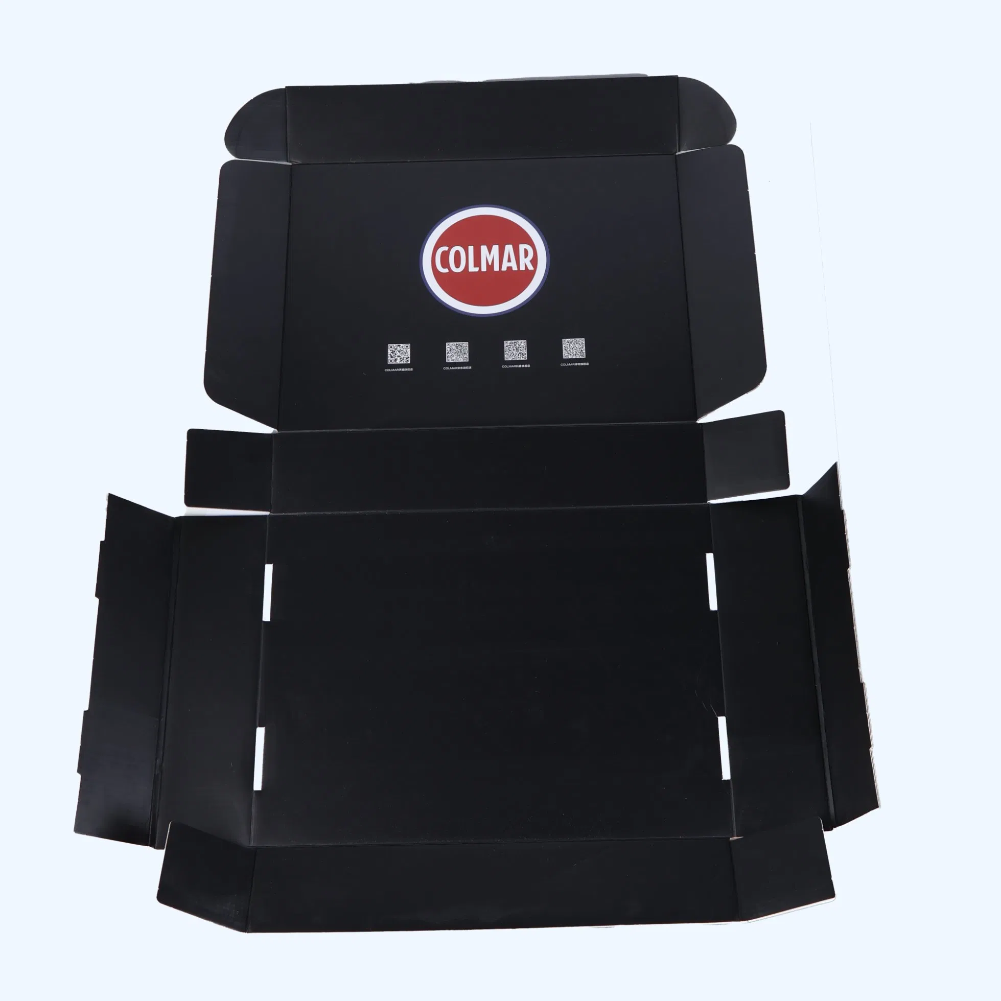 Caja de embalaje de cartón corrugado plegable de color negro al por mayor de Guangdong para envío, caja de regalo, embalaje de regalo
