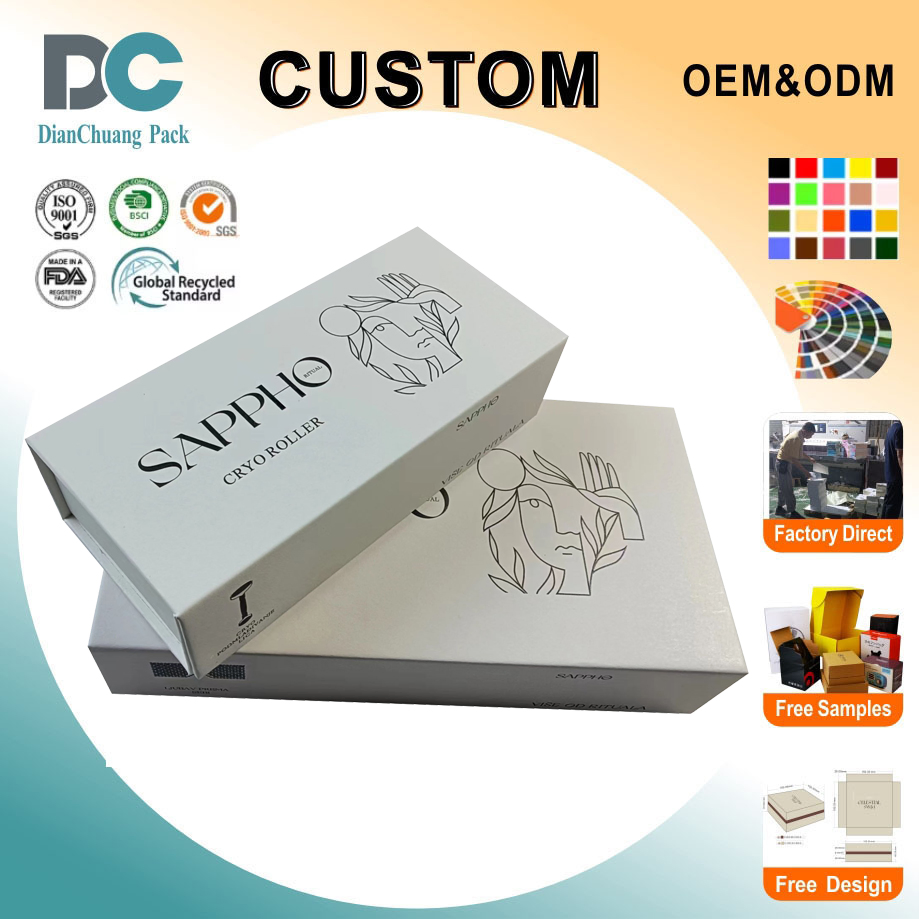 Caja de cartón plegable personalizada para embalaje, cierre magnético personalizado, adecuada para regalos de negocios en vacaciones, caja de embalaje para productos de cuidado de la piel