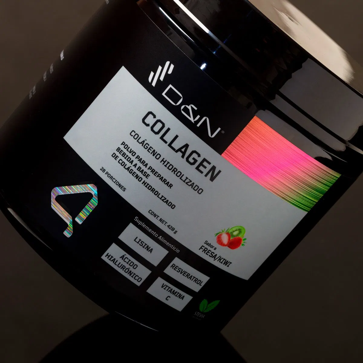 Custom Metallic Holographic Foil Bottle Supplement Protein Packaging Sticker Jar Labels