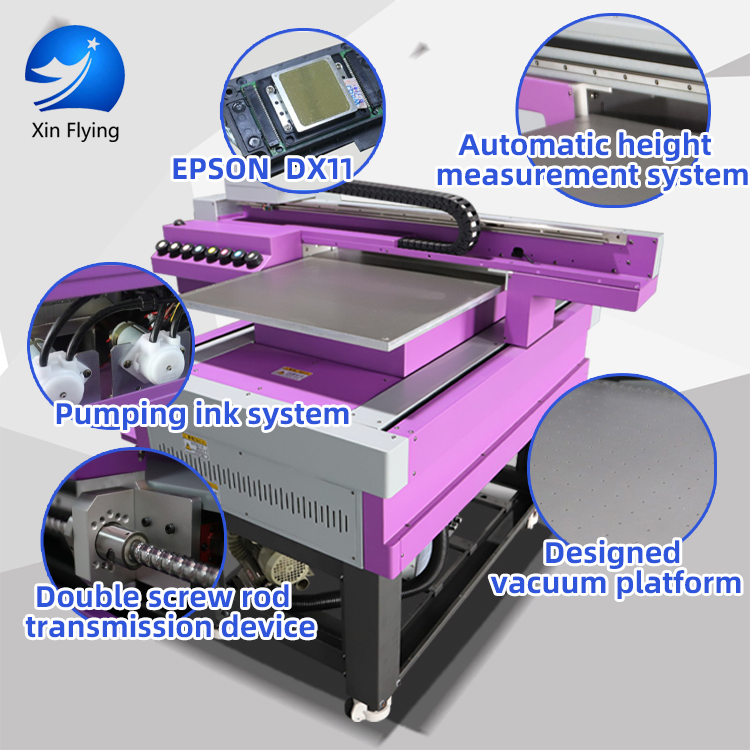 3PCS Dx11 UV 6090 Flatbed Printer Printing Machine