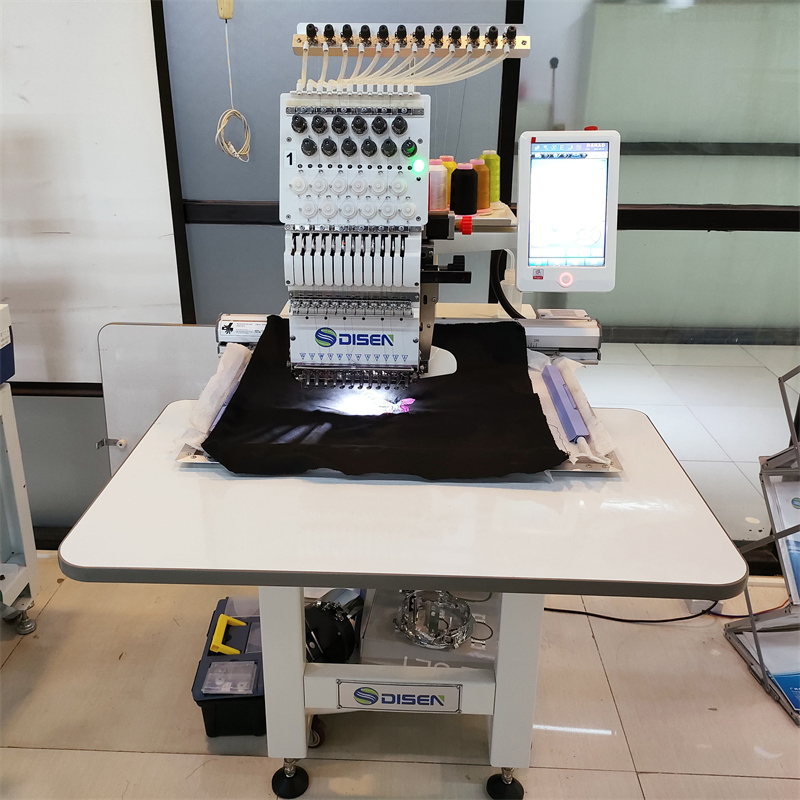 Single Head Computerized Custcap Flat T-Shirt Embroidery Machine Cap Custom Logo with 3D Embroidery Printing Machine