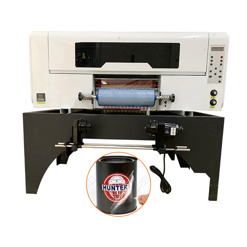 30cm All in One A3 Impresora Dtf UV Printer Printing Laminating Large Format Roll and 17" 2-in-1 Dual Heads Print UV Dtf Machine