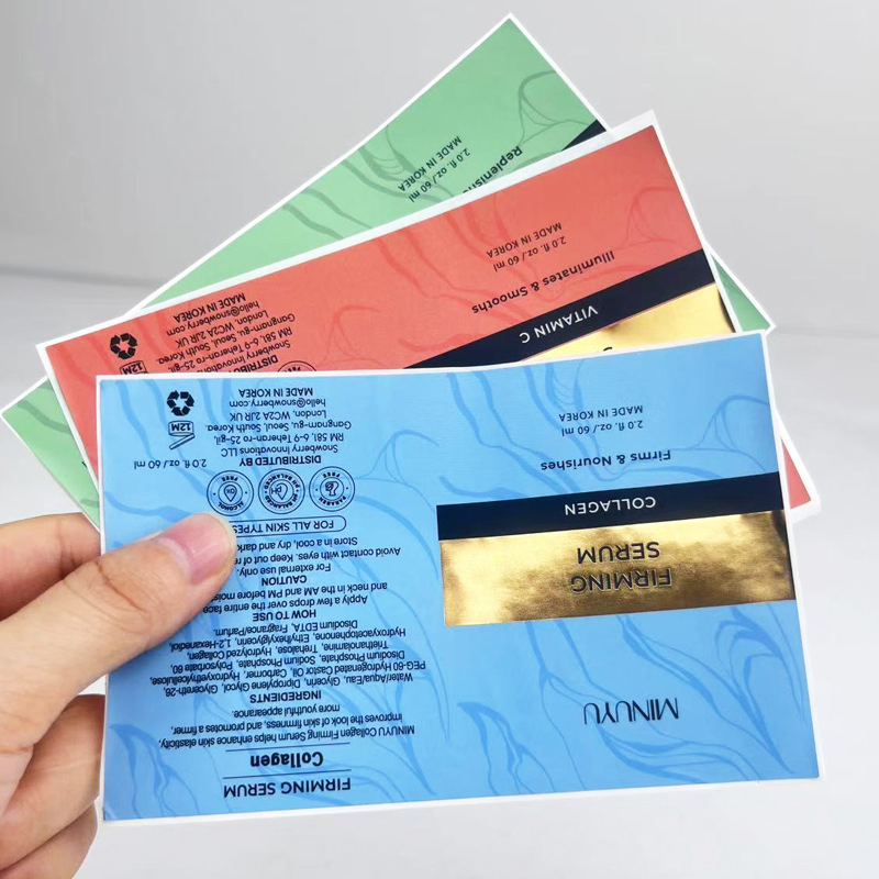 Custom Die-Cut Cosmetic Sticker Labels Matte Finish Self-Adhesive Waterproof for Lipstick Tubes and Facial Cream Jars Bulk Supply