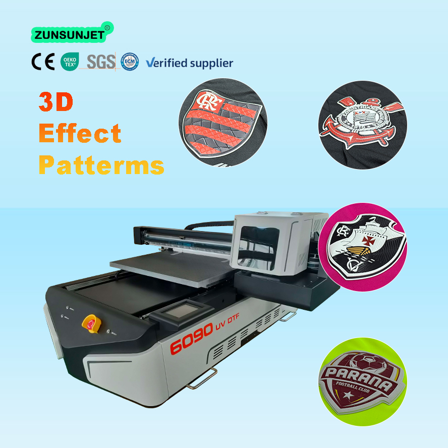 Zunsunjet UV Flatbed Plotter Printer Metal Sheet Hybrid Single UV Dtf 60 90 13200 UV Flatbed Printer with Camera