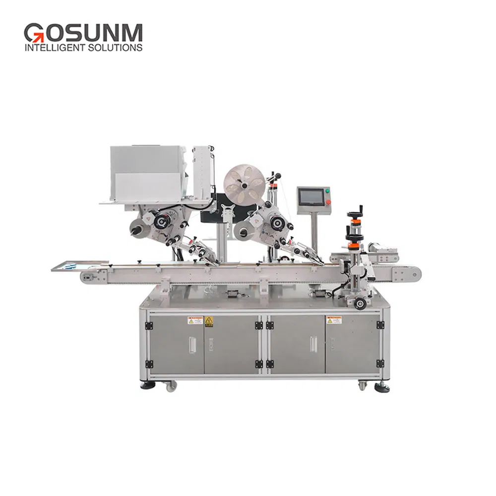 Gosunm Tamper Evident Label Applicator Label Pasting Machine Carton Corner Labeling Machine Label Printing Machine for Small Business