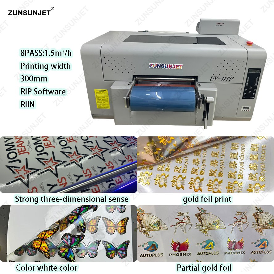 UV Dtf Printer Machine Pizza Cardboard UV Flatbed Plotter Printer Metal Sheet Hybrid Single UV Dtf Printer