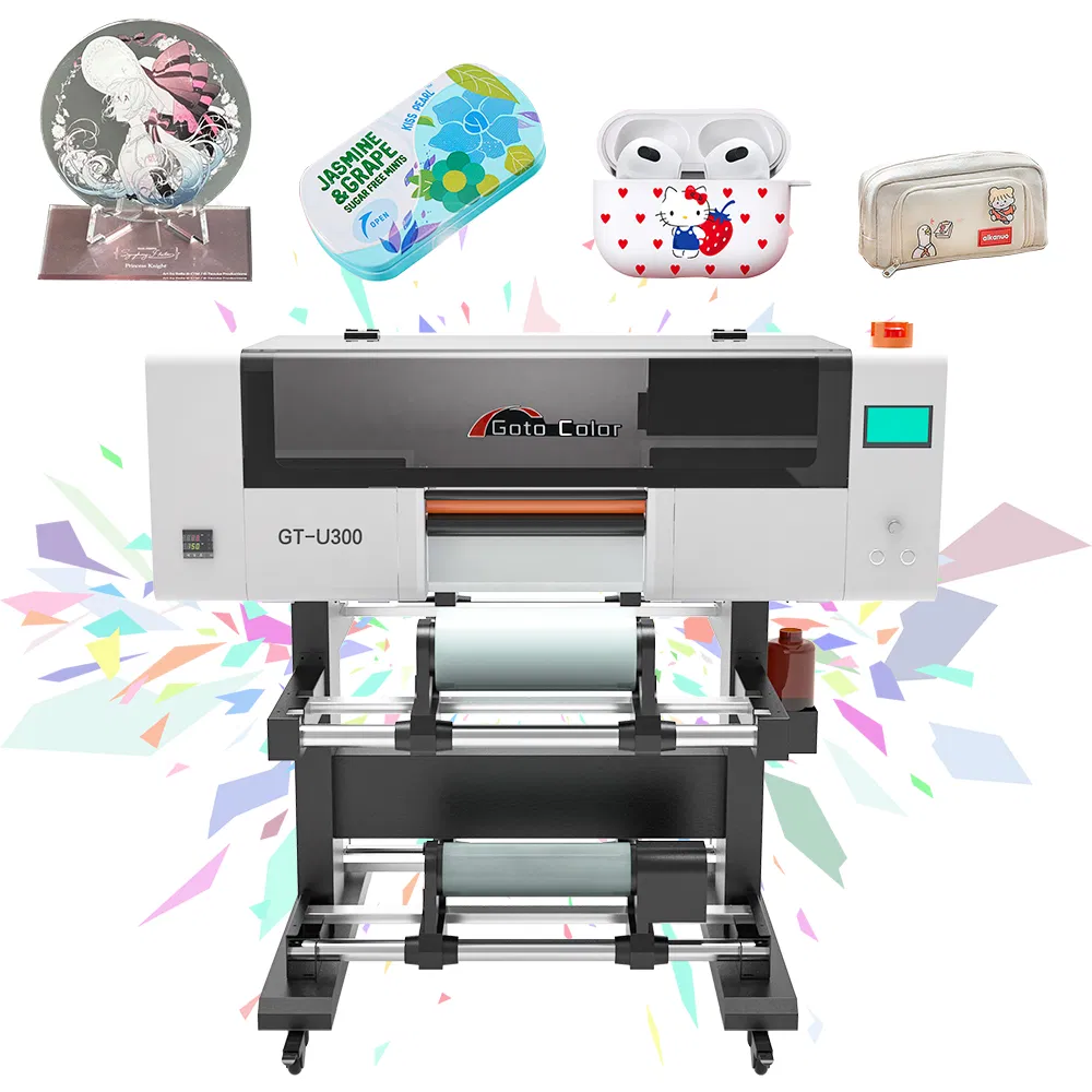 UV Dtf Crystal Label Logo Printing Dtf UV Print Film 30cm Roll to Roll Printing Machine