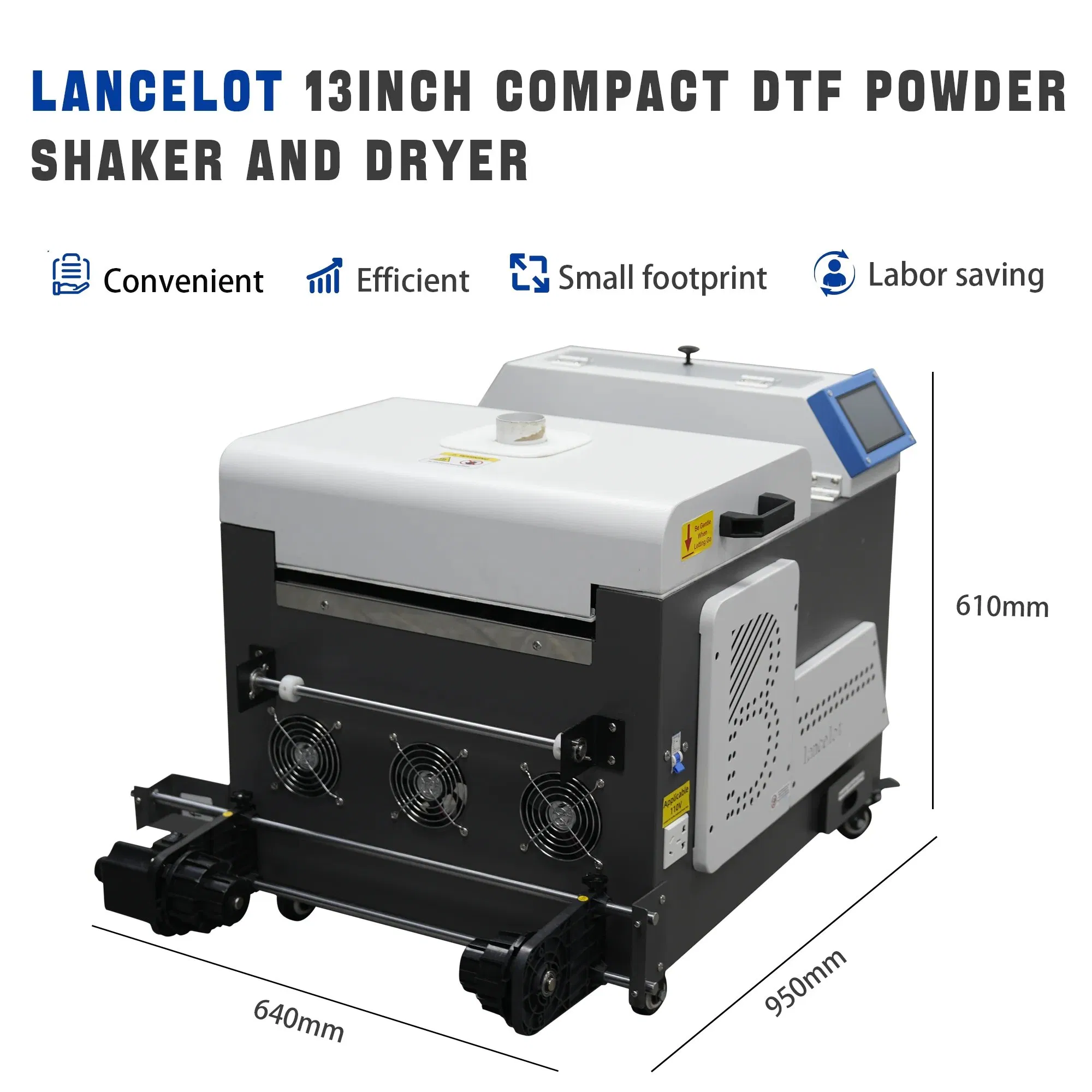 Lancelot 13 Inch Powder Shaker and Dryer Machine for Dtf Prining Automatic Dtf Transfer Film Roll Printing Oven Small Business
