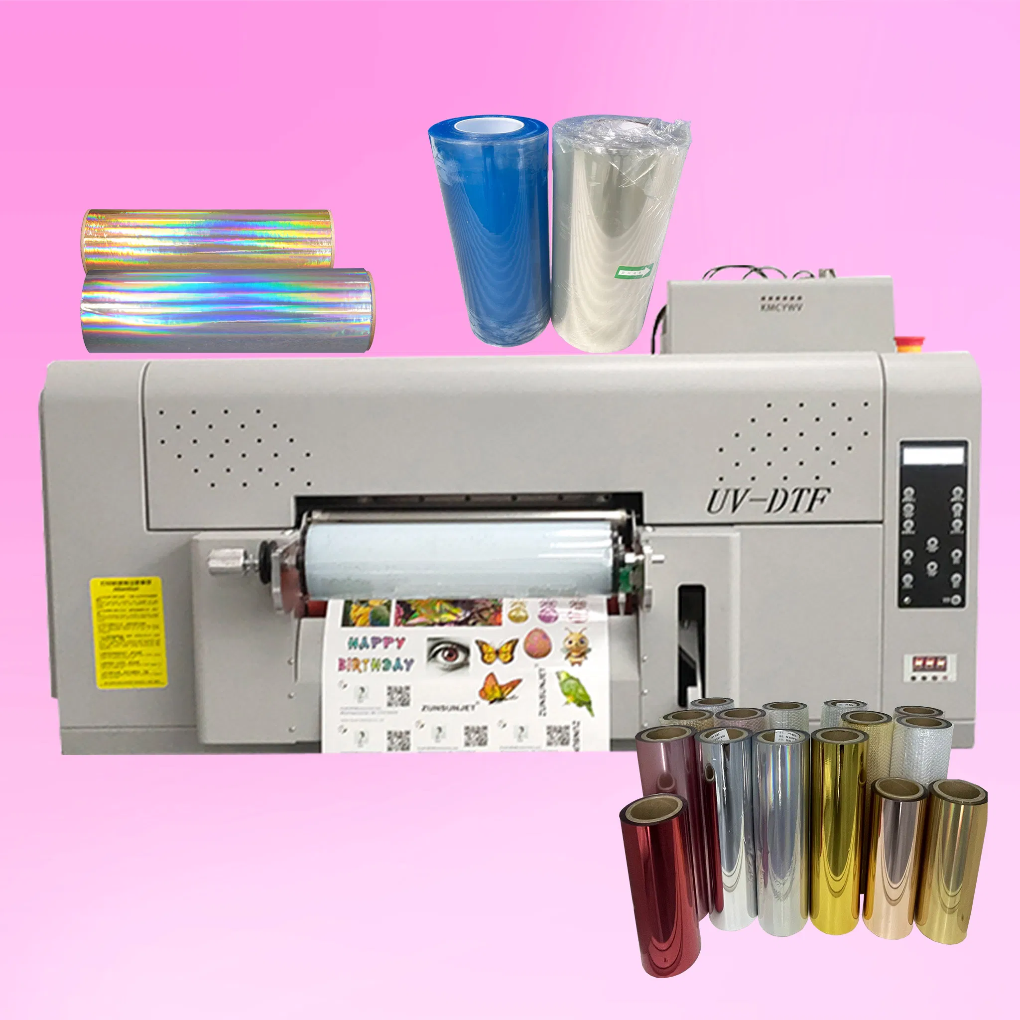 UV Dtf Printer Machine Pizza Cardboard UV Flatbed Plotter Printer Metal Sheet Hybrid Single UV Dtf Printer