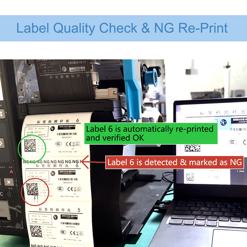 Inline Automatic Label Print Quality Inspection Barcode Verification System for Zebra Printer