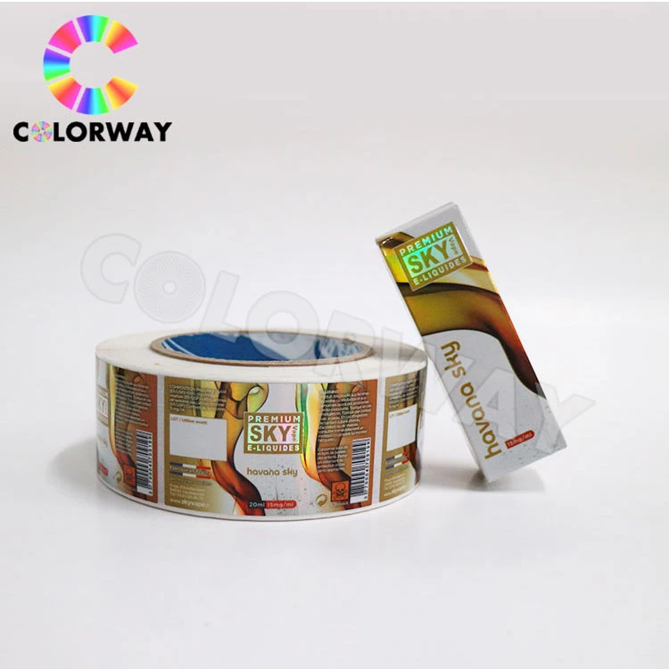 Skin Care Make up Waterproof Custom Roll Hologram Gold Silver Foil Stamping UV Printed Pharmaceutical Medicine Drug Perfume Cosmetic Self Adhesive Sticker Label