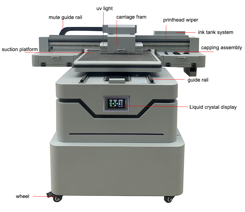 Wholesales 6090 UV Flatbed Printer LED Printing Machine with 1/2/3PCS Tx800 Print Head for Wooden Ceramic Glass Board Printing