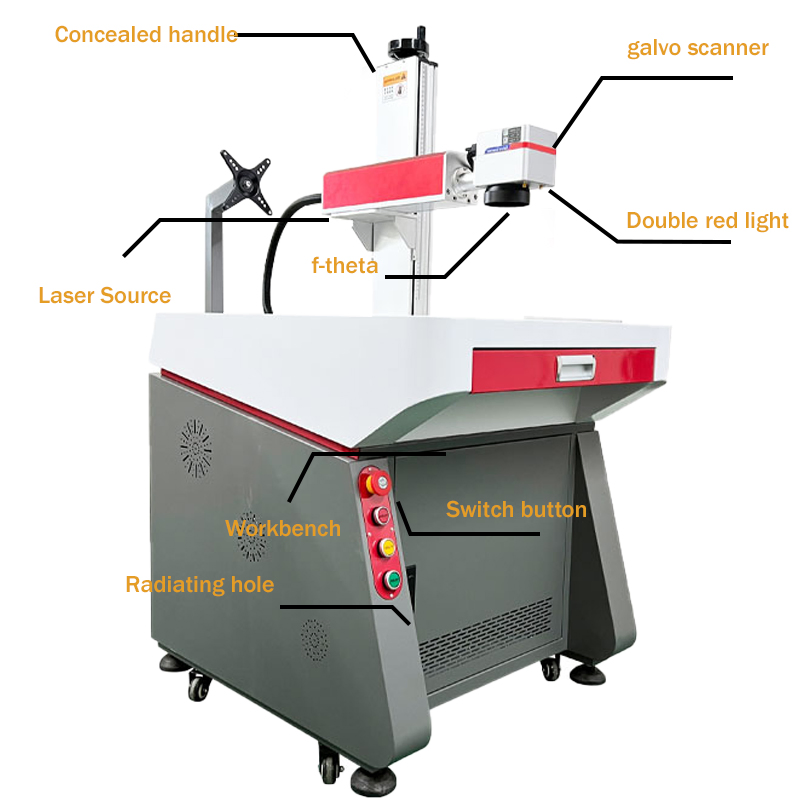 20W 30W 50W Desktop Fiber Laser Marking Machine Laser Printing Machine Small Business
