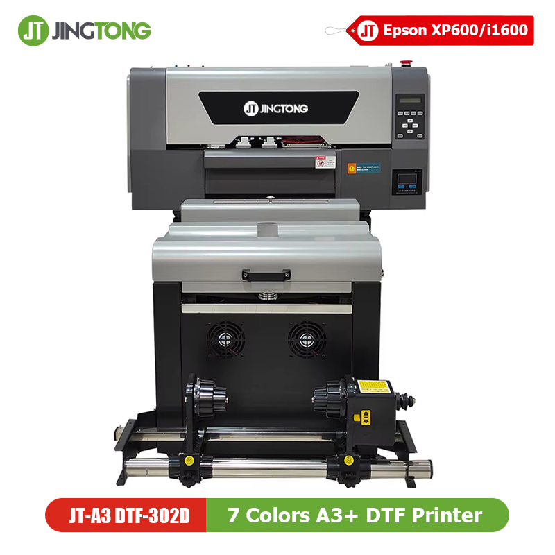 Dual XP600 Printhead A3 T Shirt Printer Pet Film Roll to Roll Printing Machine with 7 Colors Dtf Ink System