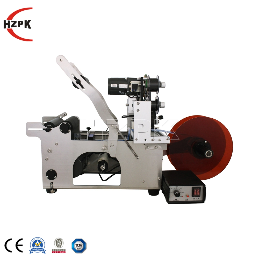 Hzpk Round Bottle Label Printing Labeling Machine for Small Business