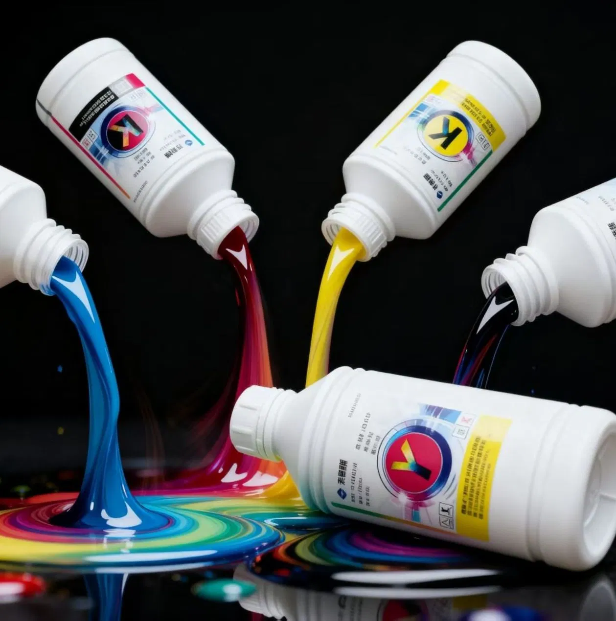 4 Starfire 1024 Printheads-Equipped Elliptical Digital Textile Printing Machine for White Ink