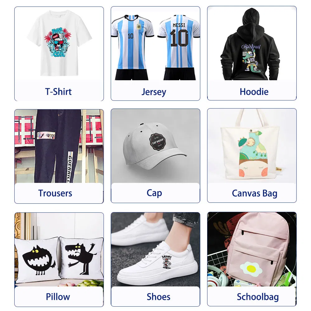 Sunika Hot Small Portable Roll to Roll Needs 30cm Cmyk Color Dtf A3 DTG Printer Printing Machine with Heat Press Machine