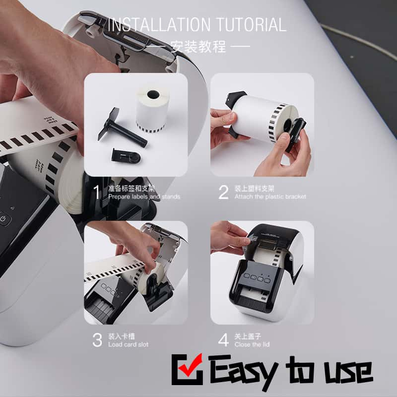 Compatible Replacement Continuous Dk-22205 Three-Proof Thermal Labels Roll for Brother Printer