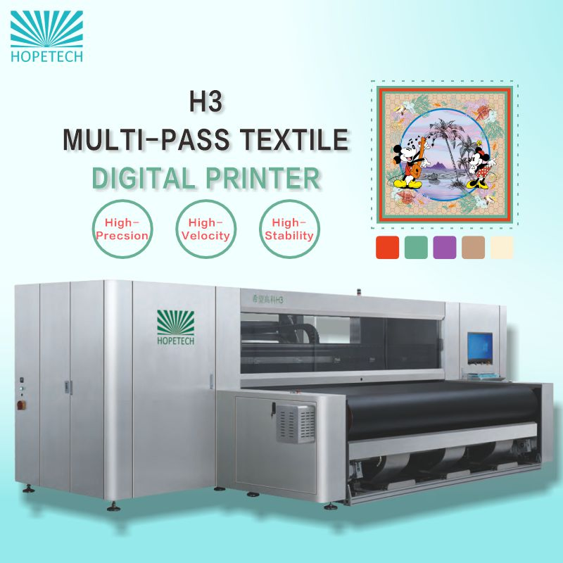 Hot Sell H3 Industrial Large Format High Speed Multi-Pass Textile Digital Printing Machine