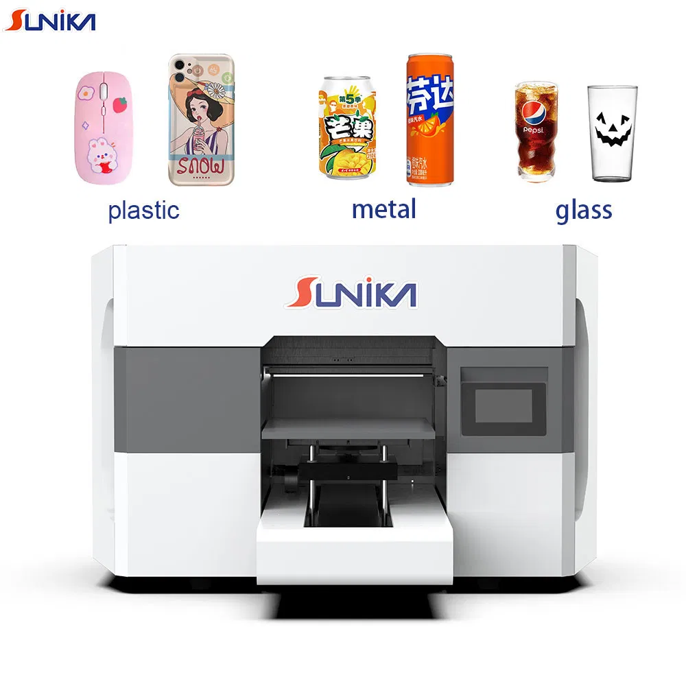 Sunika A3 Size 6 Color LED UV Flatbed Inkjet Printer Mobile Phone Case Phone Cover Printing Machine Sale for Home Use Retail