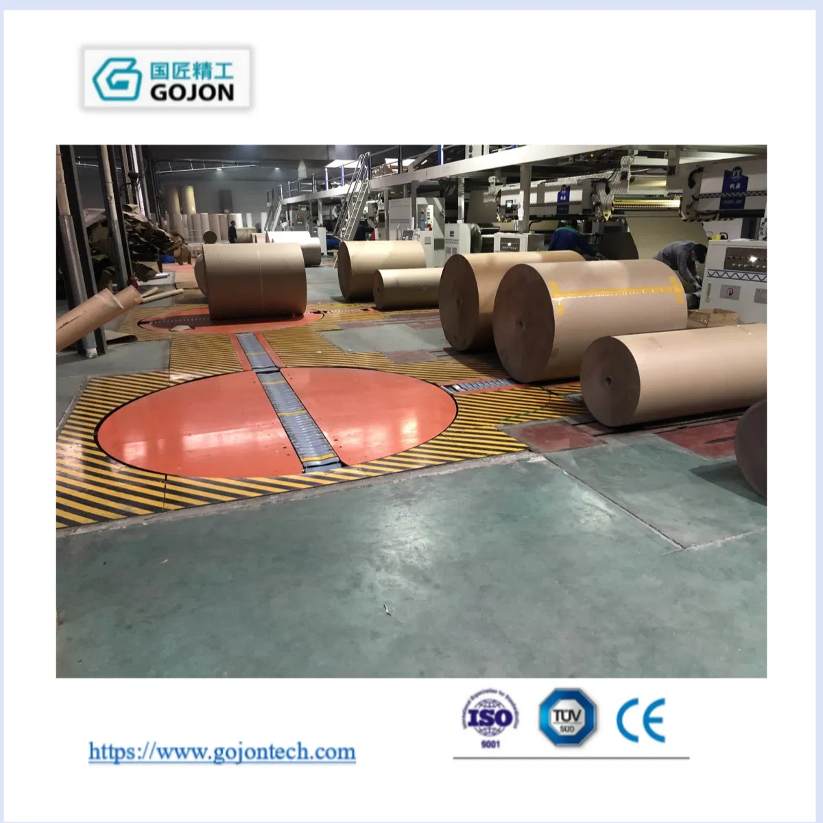 Automatic Paper Roll Transport System with Conveyor Belt for Printing &amp; Packaging Industry