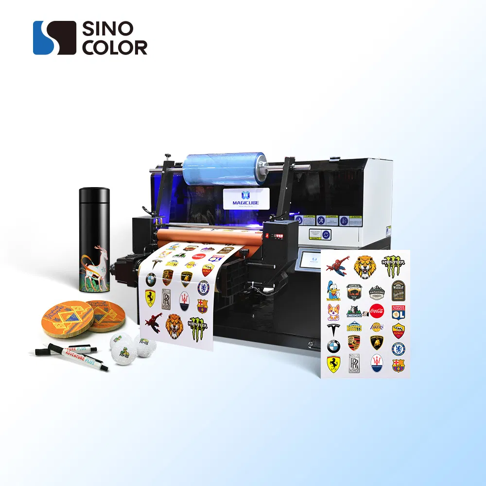 Small A3 Size with Official I3200-U1HD Head UV Flatbed and Hybrid Printer for UV Label Sticker Printing.