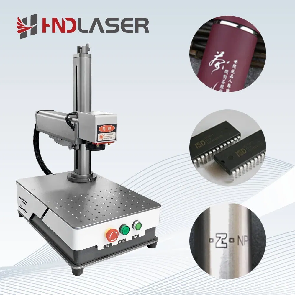 30W 50W 100W Split Portable Small Business Card Label Ideas Phone Case Logo Galvo Marker Fiber Laser Marking Engraving Printing Machine for Metal Jewelry Glass