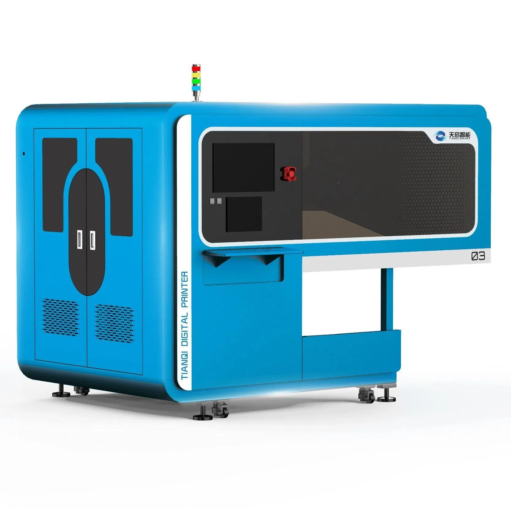 4 Starfire 1024 Printheads-Equipped Elliptical Digital Textile Printing Machine for White Ink