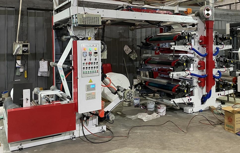 6-Color High Speed 6color Automatic Stack Type Roll to Roll Ci Central Drum Woven PP Paper Plastic Film Bag Flexographic Printing Equipment